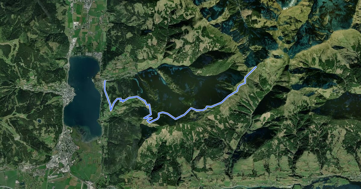 Маршрут Wanderweg 84 на спутниковом снимке