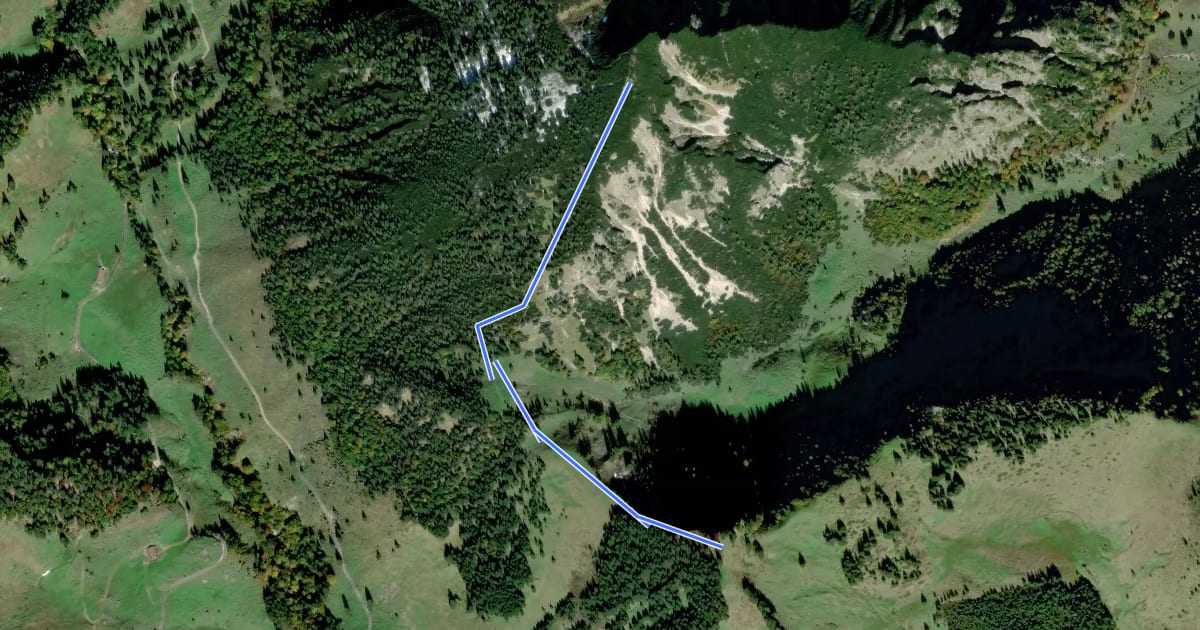 Маршрут Wanderweg 84 - Kaiserwinkl на спутниковом снимке