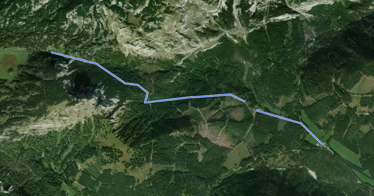 Маршрут Wanderweg 840 на спутниковом снимке