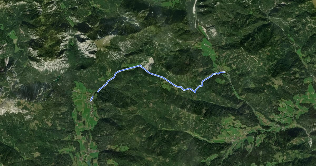 Маршрут Wanderweg 845 на спутниковом снимке