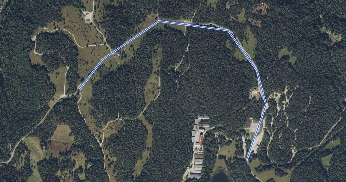 Маршрут Wanderweg 845 (blau) на спутниковом снимке