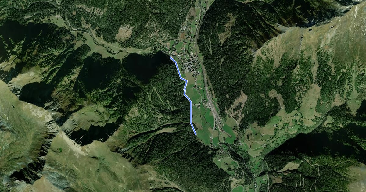 Маршрут Wanderweg на спутниковом снимке