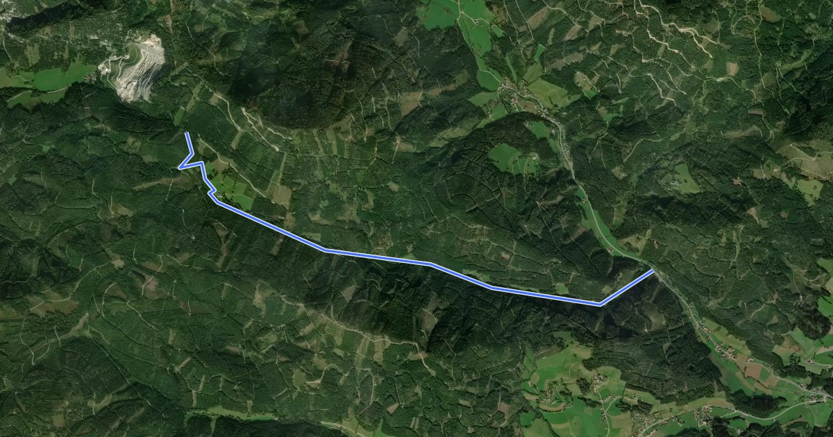 Маршрут Wanderweg 847 на спутниковом снимке