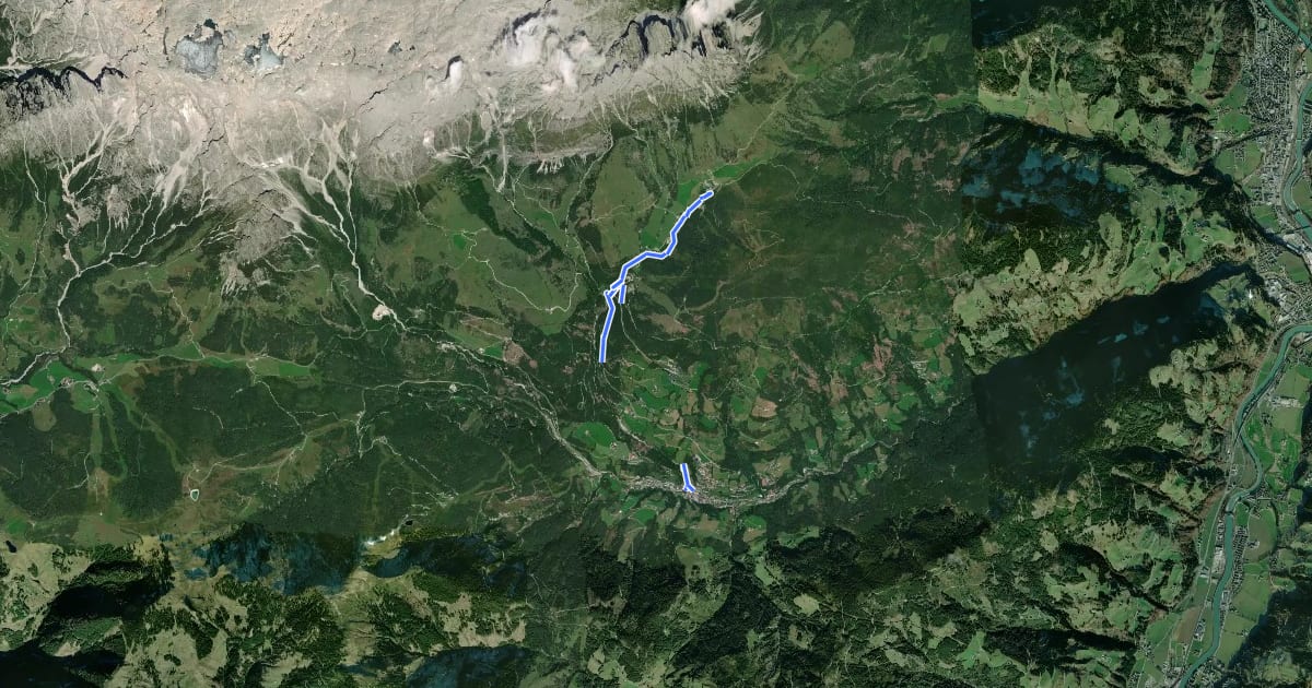 Маршрут Wanderweg 85 на спутниковом снимке