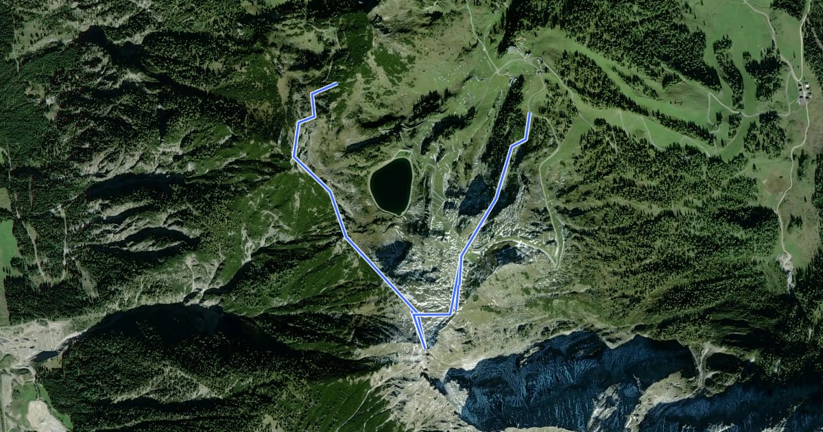 Маршрут Wanderweg 85 на спутниковом снимке