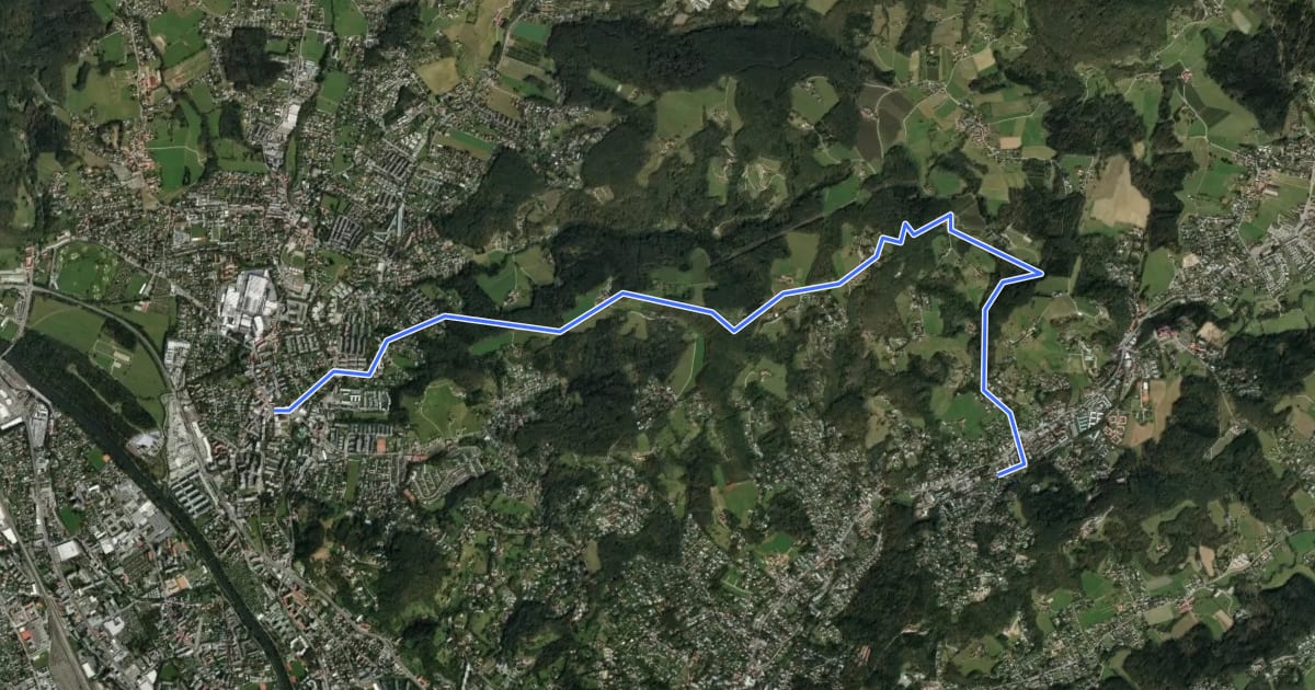 Маршрут Wanderweg 85 на спутниковом снимке