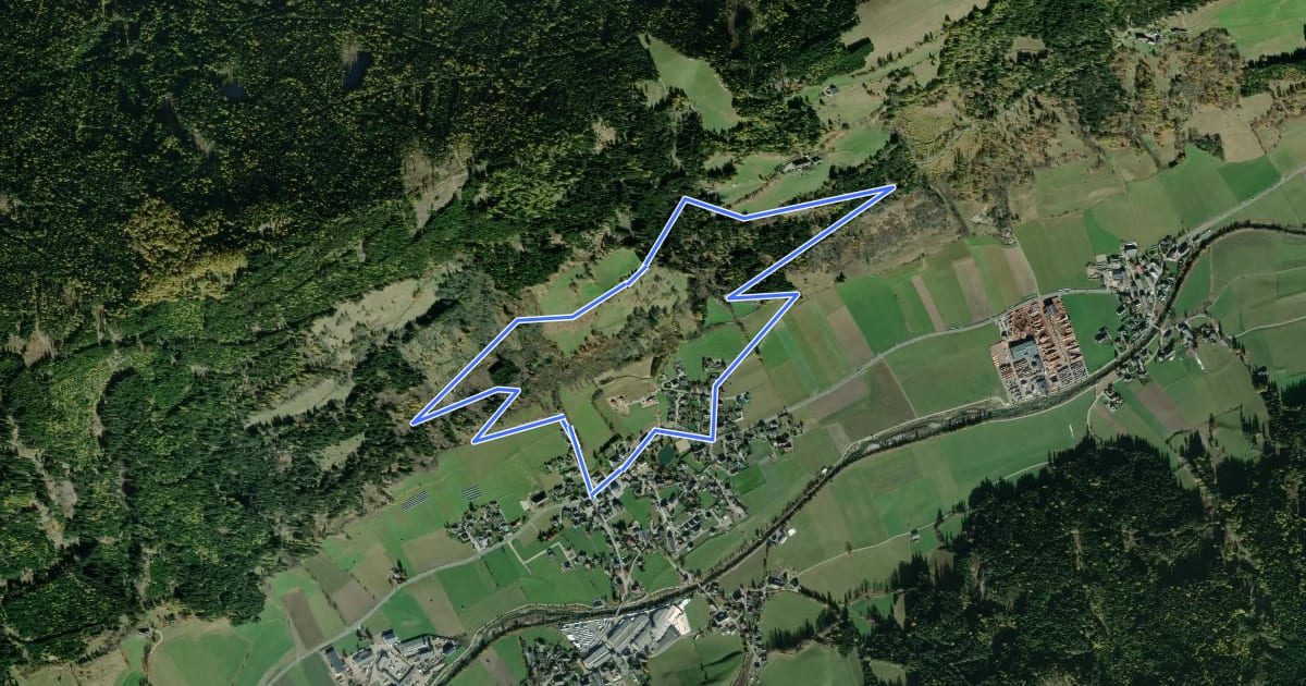 Маршрут Wanderweg 85, Kühbarnrundweg, Unternberg на спутниковом снимке
