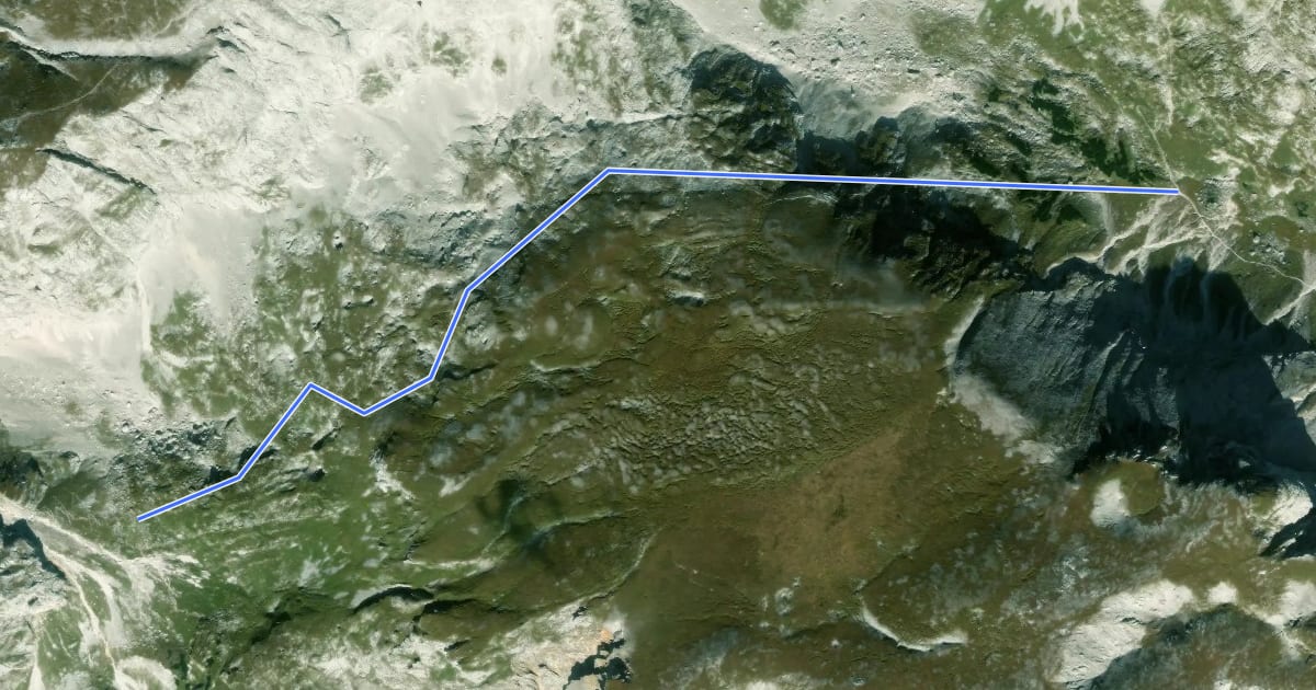 Маршрут Wanderweg 851 на спутниковом снимке