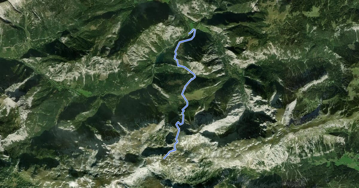Маршрут Wanderweg 852 на спутниковом снимке