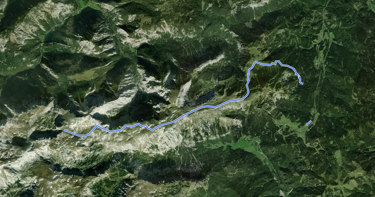 Маршрут Wanderweg 853 на спутниковом снимке