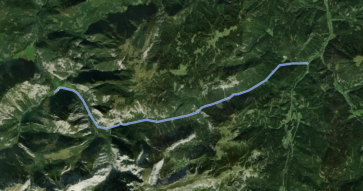 Маршрут Wanderweg 854 на спутниковом снимке