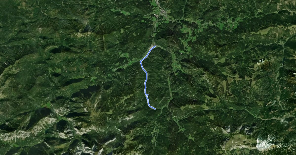 Маршрут Wanderweg 856 на спутниковом снимке