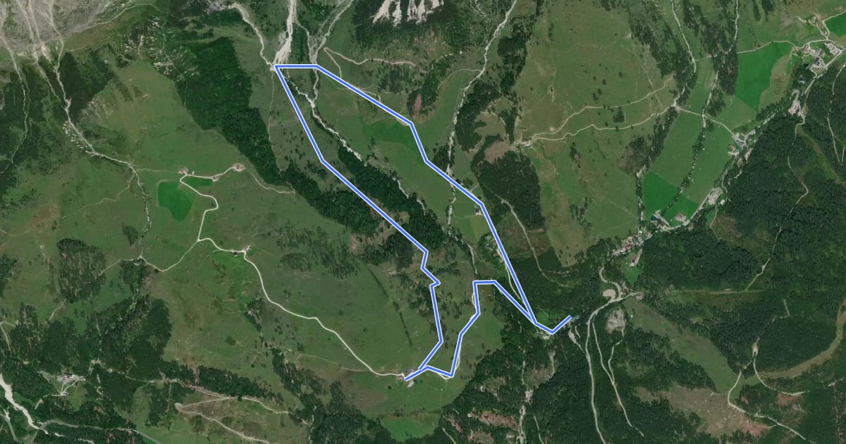 Маршрут Wanderweg 86 на спутниковом снимке
