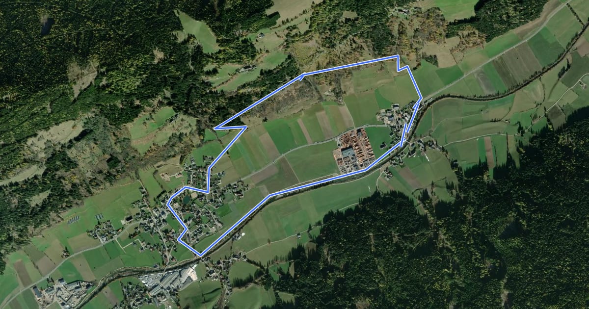 Маршрут Wanderweg 86, Lärchensteigsteigrundweg, Unternberg на спутниковом снимке
