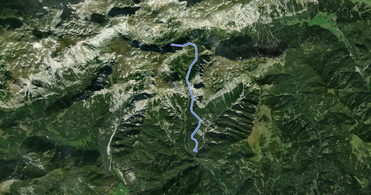 Маршрут Wanderweg 860 на спутниковом снимке