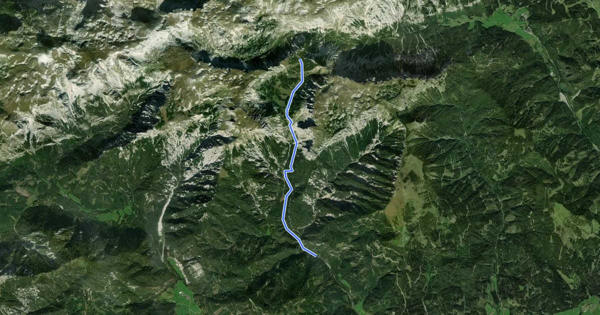 Маршрут Wanderweg 861 на спутниковом снимке