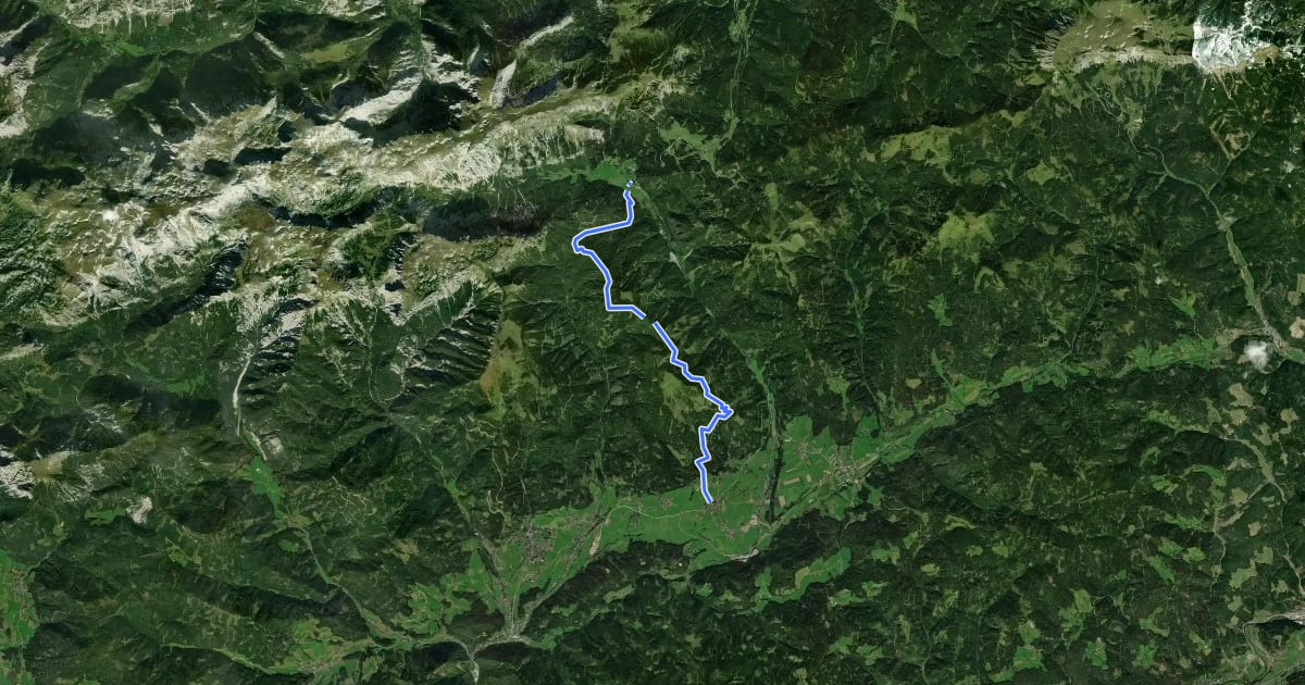 Маршрут Wanderweg 863 на спутниковом снимке