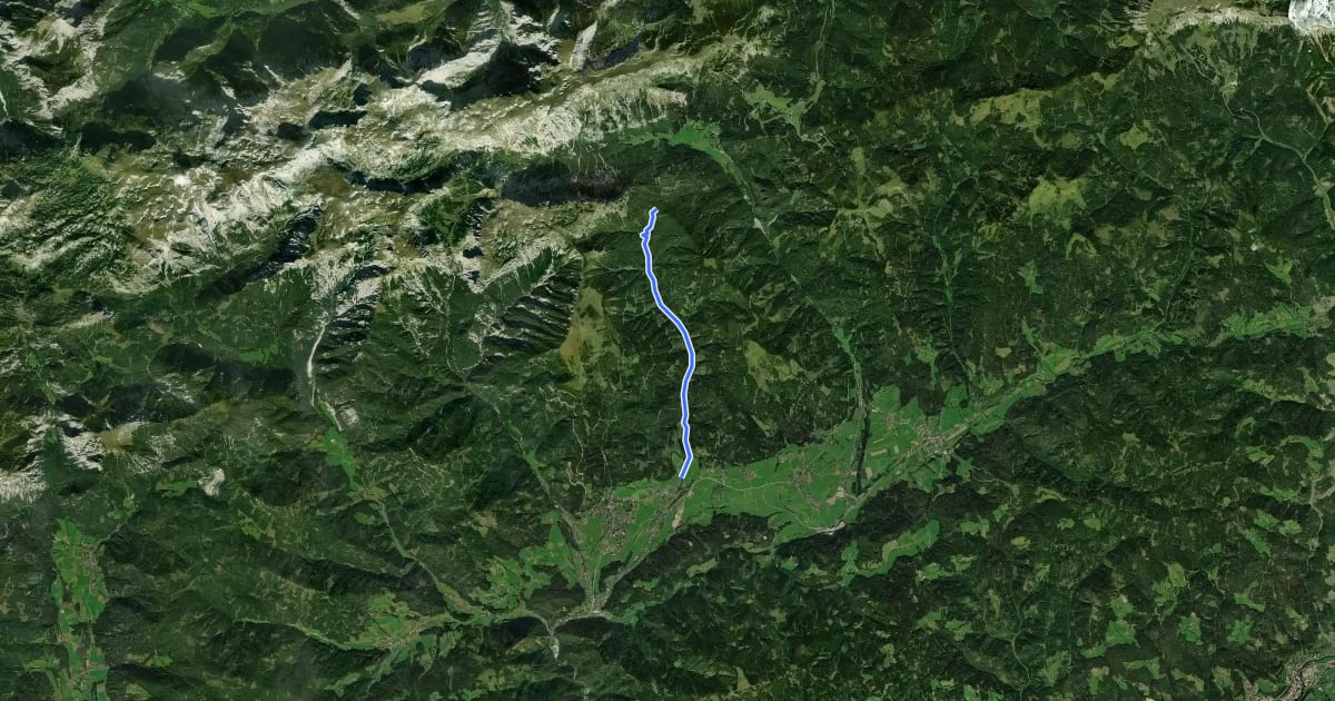 Маршрут Wanderweg 864 на спутниковом снимке