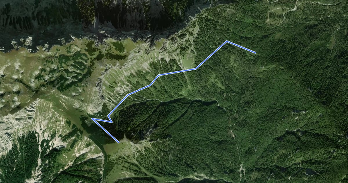 Маршрут Wanderweg 865 на спутниковом снимке