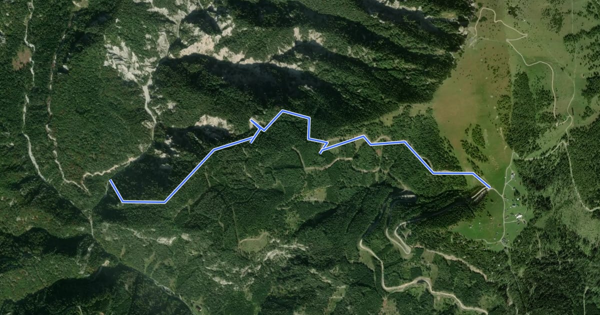 Маршрут Wanderweg 866 на спутниковом снимке