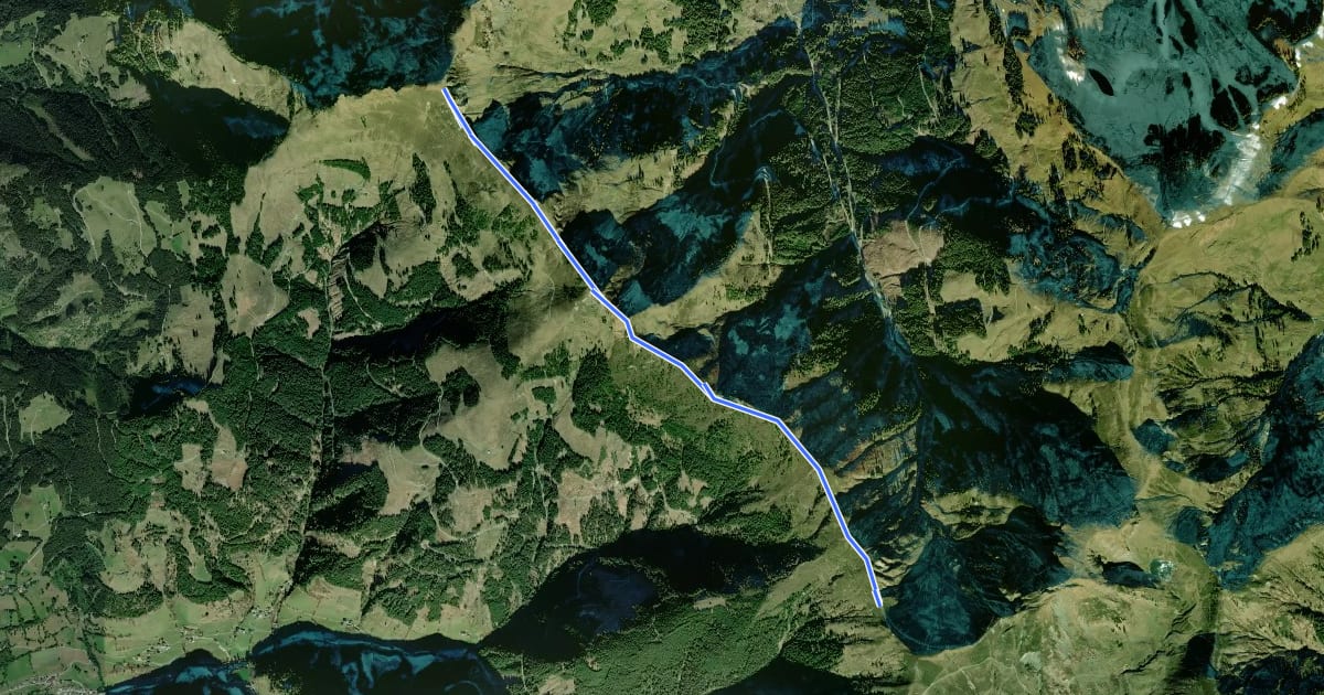 Маршрут Wanderweg 87 на спутниковом снимке