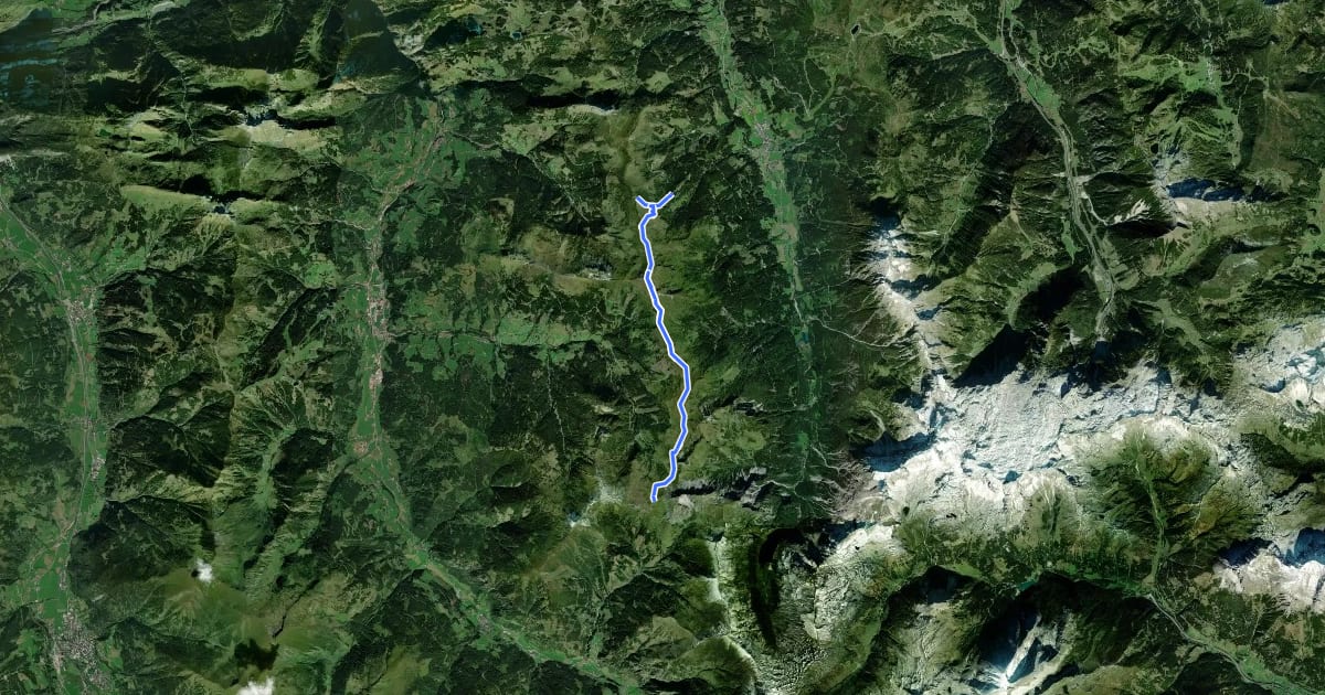 Маршрут Wanderweg 87 на спутниковом снимке