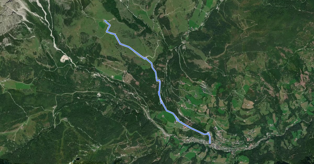 Маршрут Wanderweg 87 на спутниковом снимке