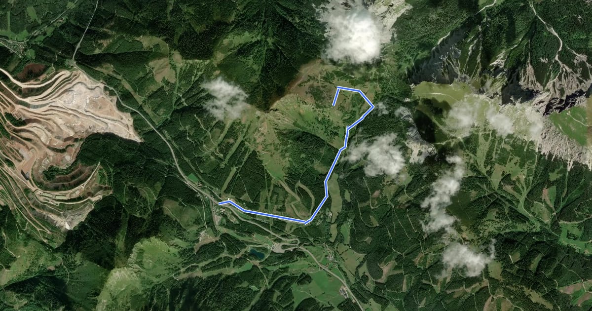 Маршрут Wanderweg 871 на спутниковом снимке