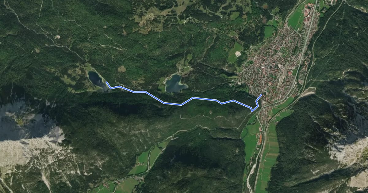 Маршрут Wanderweg 872 на спутниковом снимке
