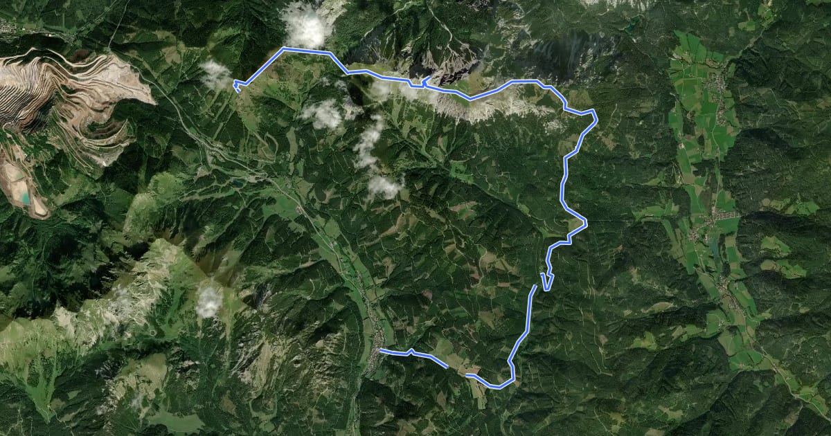 Маршрут Wanderweg 873 на спутниковом снимке