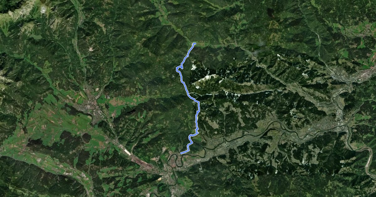 Маршрут Wanderweg 878 на спутниковом снимке