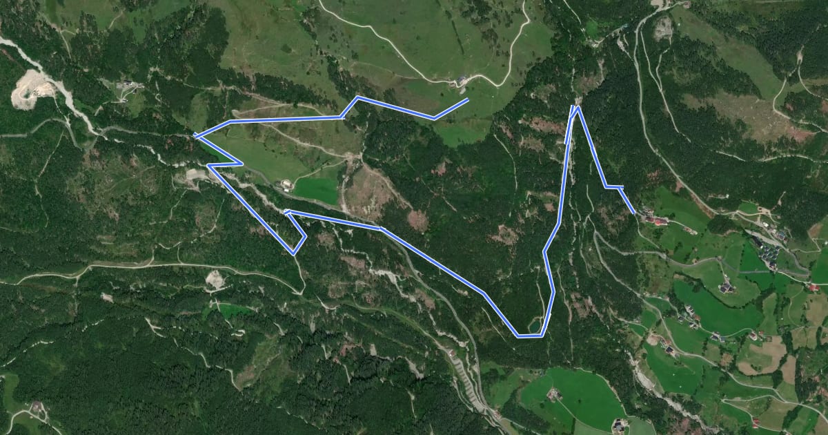 Маршрут Wanderweg 88 на спутниковом снимке