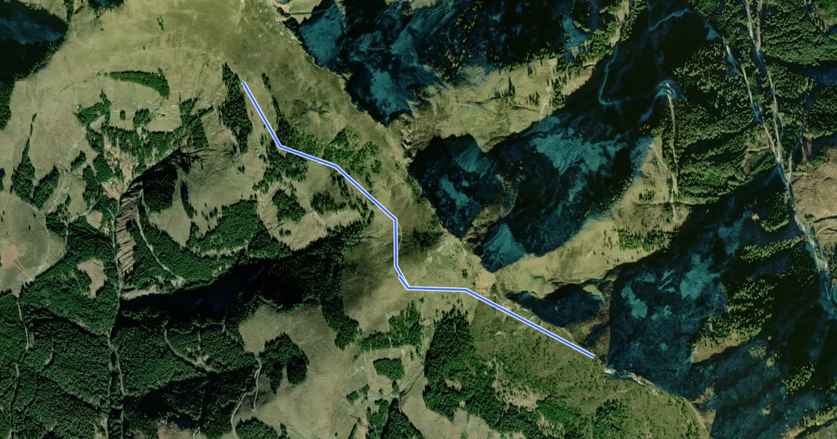 Маршрут Wanderweg 88 на спутниковом снимке