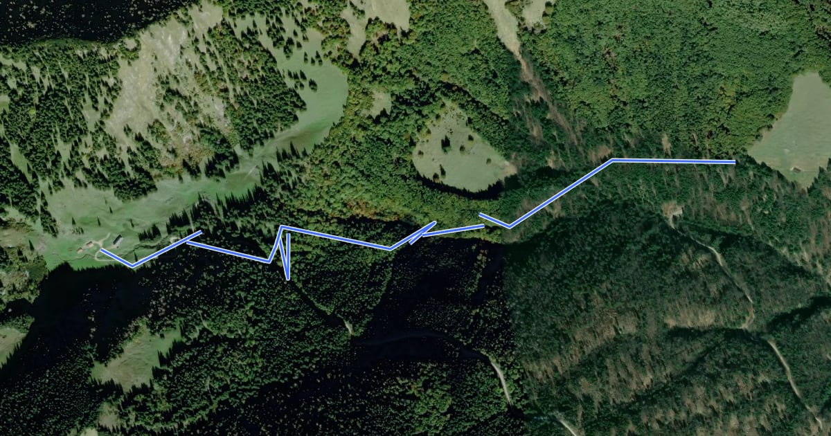 Маршрут Wanderweg 88 на спутниковом снимке