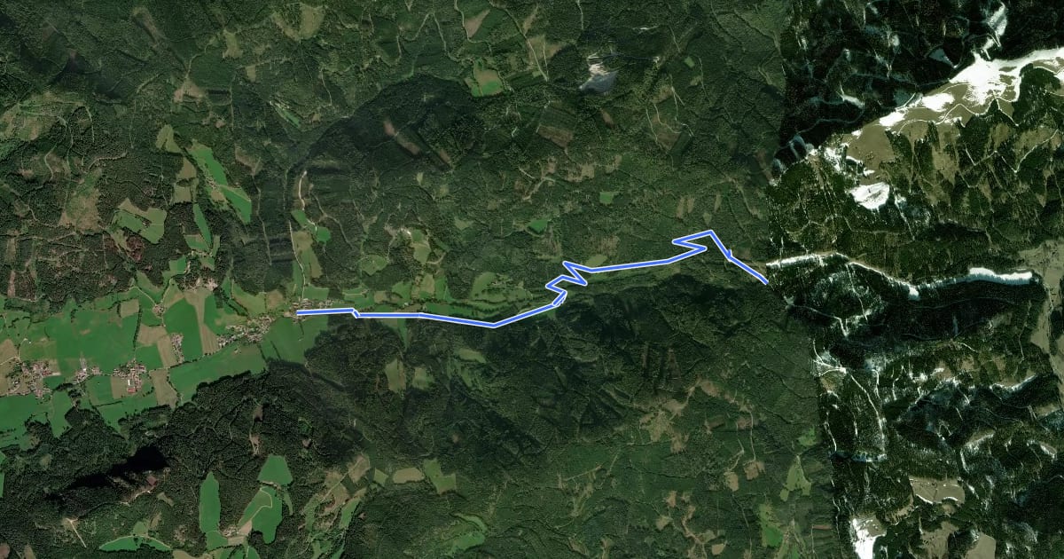 Маршрут Wanderweg 880 на спутниковом снимке