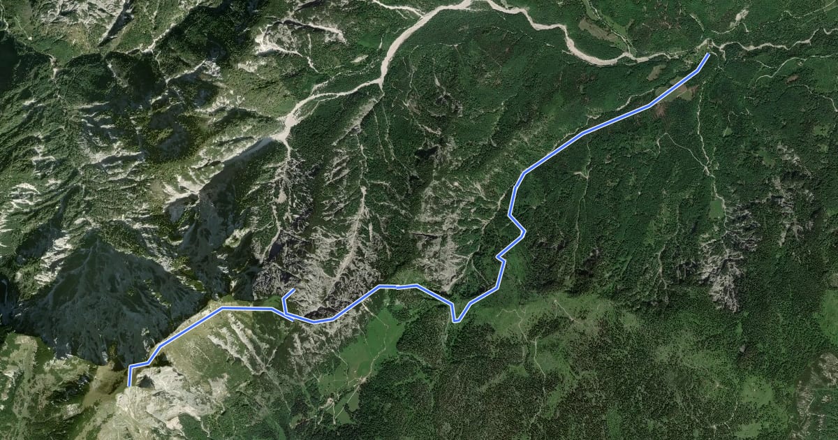 Маршрут Wanderweg 881 на спутниковом снимке
