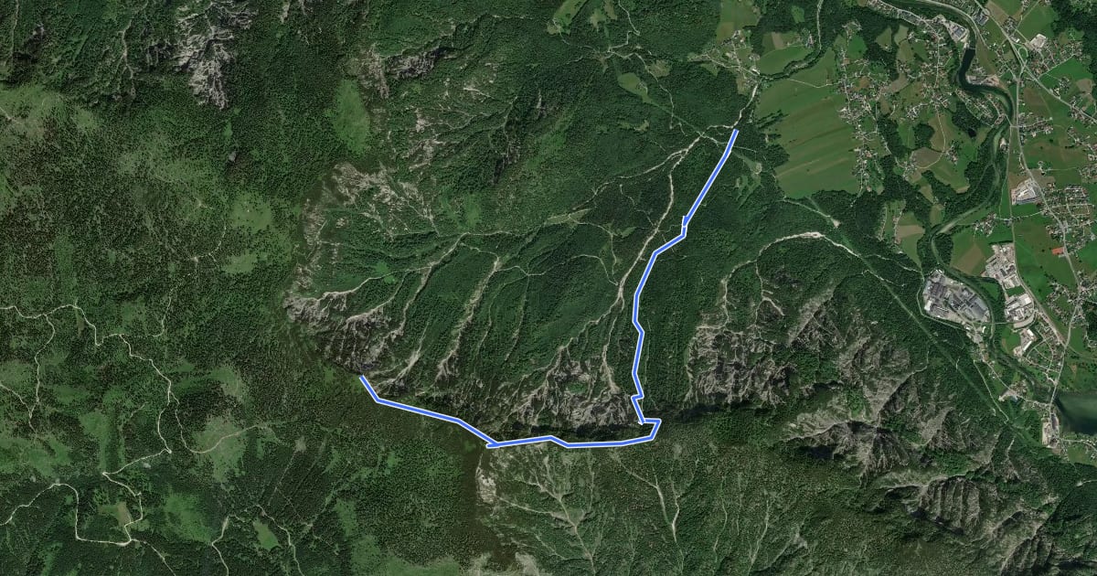 Маршрут Wanderweg 888 на спутниковом снимке