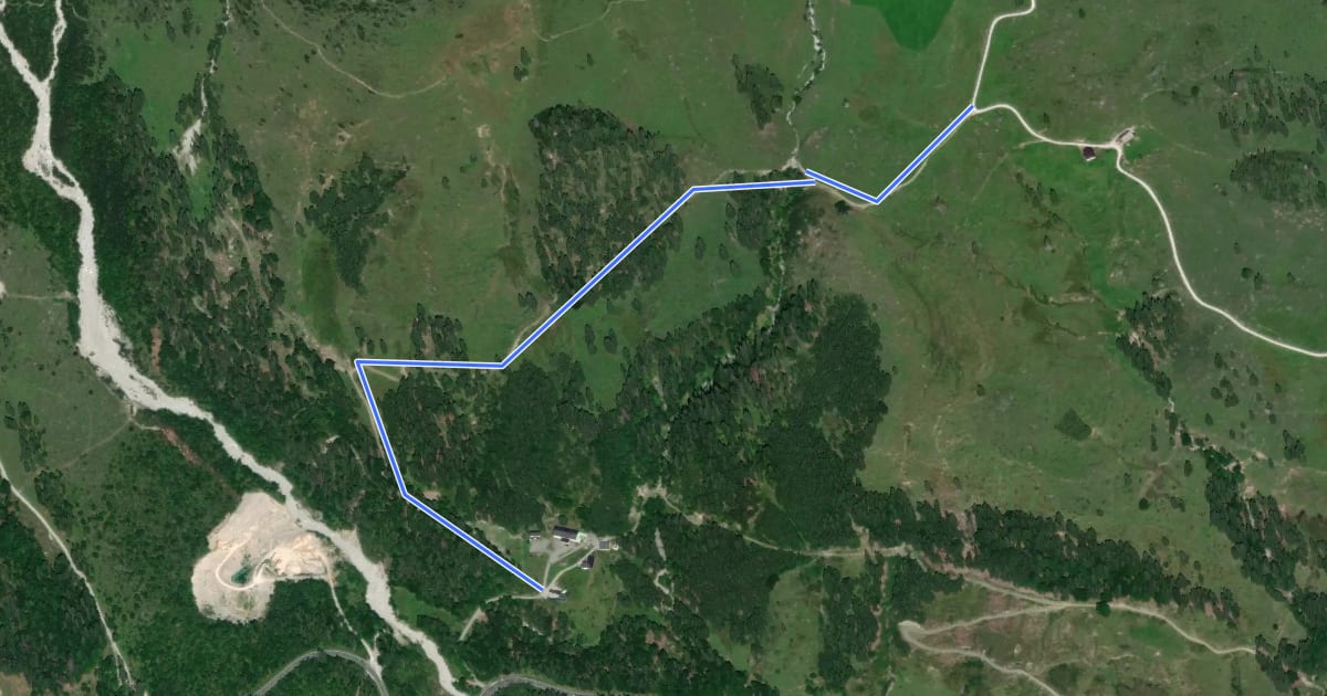 Маршрут Wanderweg 89 на спутниковом снимке