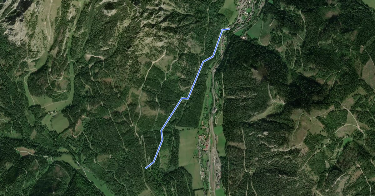 Маршрут Wanderweg 89 на спутниковом снимке