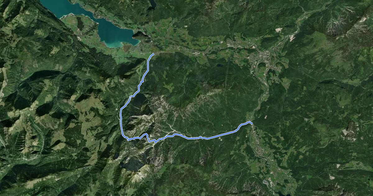Маршрут Wanderweg 890 на спутниковом снимке
