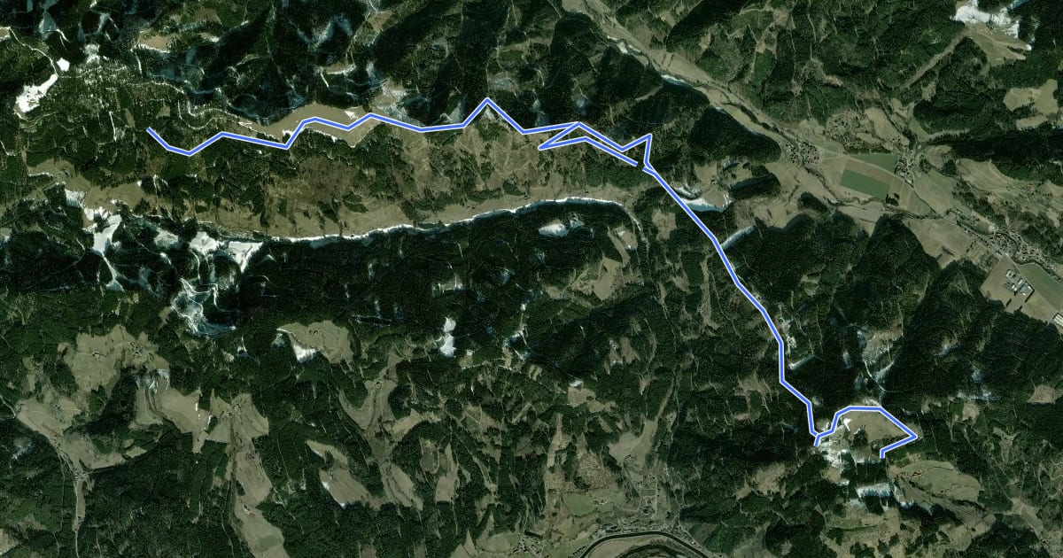 Маршрут Wanderweg 891 на спутниковом снимке