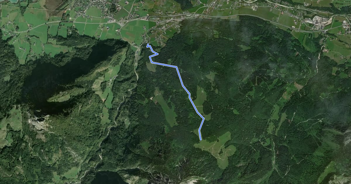 Маршрут Wanderweg 892 Sonntagskaralm über Moosgassneralm на спутниковом снимке