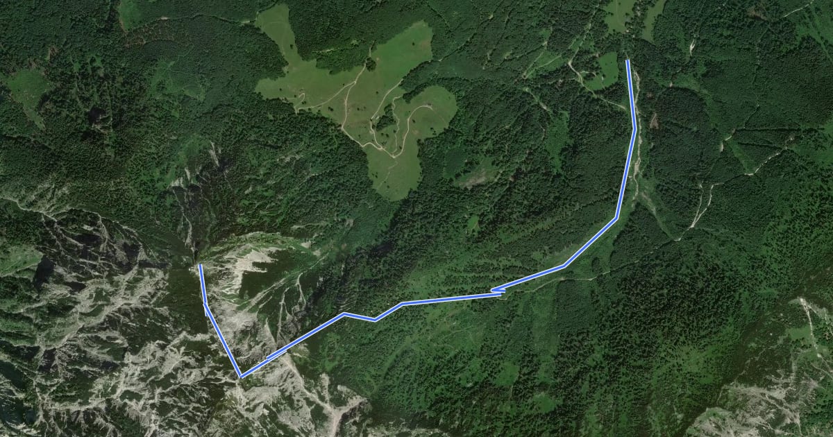 Маршрут Wanderweg 893 Laufenbergalm на спутниковом снимке
