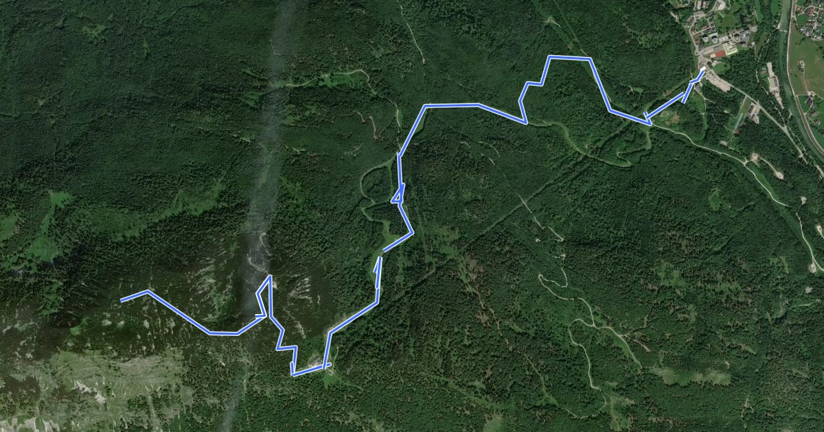 Маршрут Wanderweg 895 на спутниковом снимке