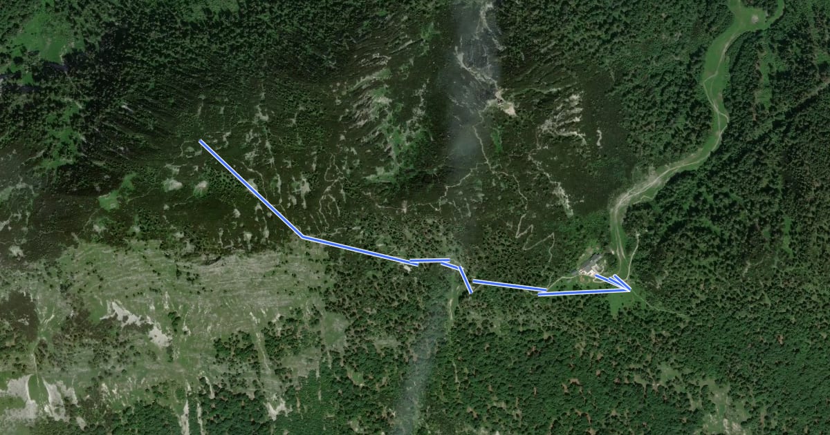 Маршрут Wanderweg 898 на спутниковом снимке