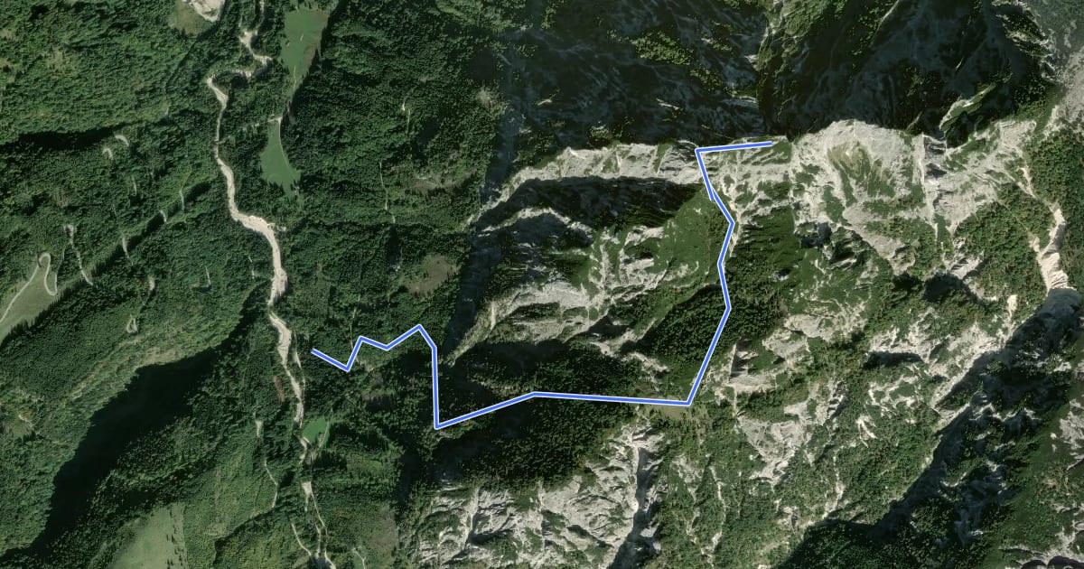 Маршрут Wanderweg 899 на спутниковом снимке