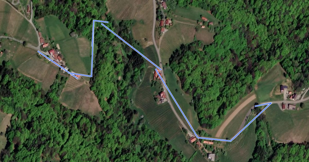 Маршрут Wanderweg 8a на спутниковом снимке