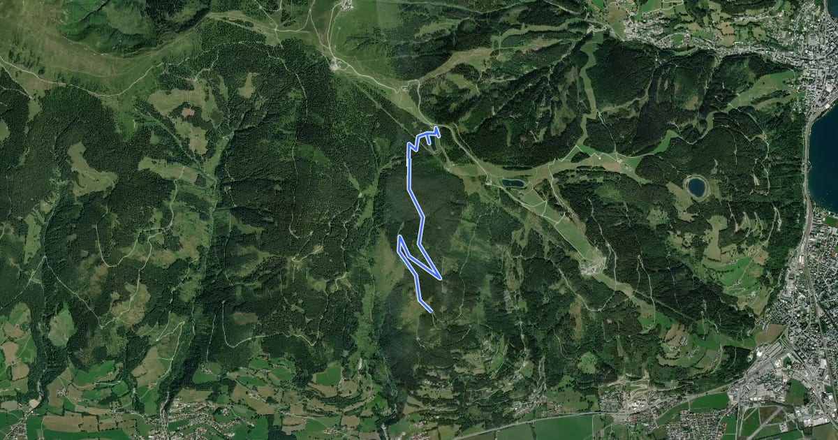 Маршрут Wanderweg 8A на спутниковом снимке