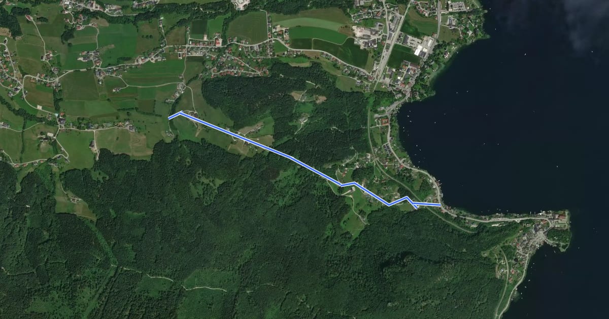 Маршрут Wanderweg 9 на спутниковом снимке