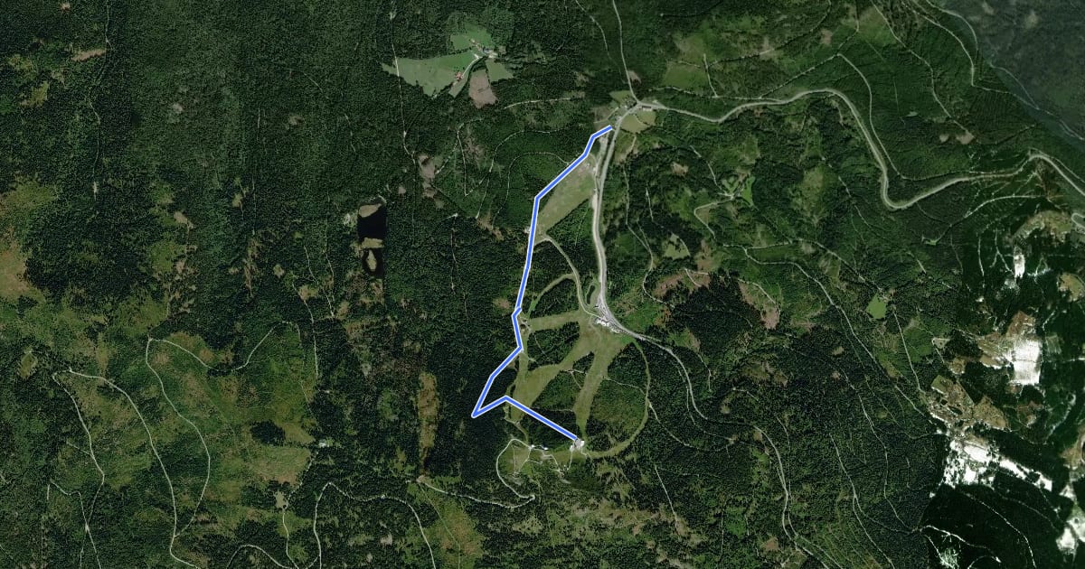 Маршрут Wanderweg 9 на спутниковом снимке